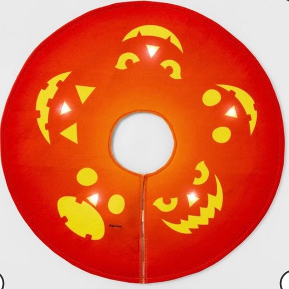 Light Up Pumpkin Bicycle Wheel Cover Set Halloween Lights Jack O Lantern Parade - Picture 3 of 9